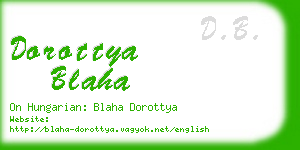 dorottya blaha business card